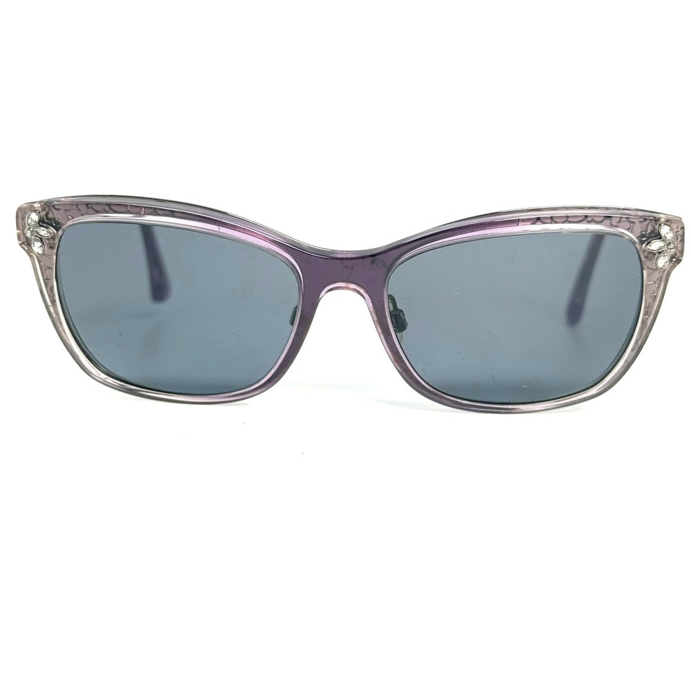 Bebe BB7214 Plum Gradient Cat Eye Sunglasses Purple Crystal Accents 55-18-140